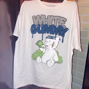 Source Unknown White Gummy Graphic Tee